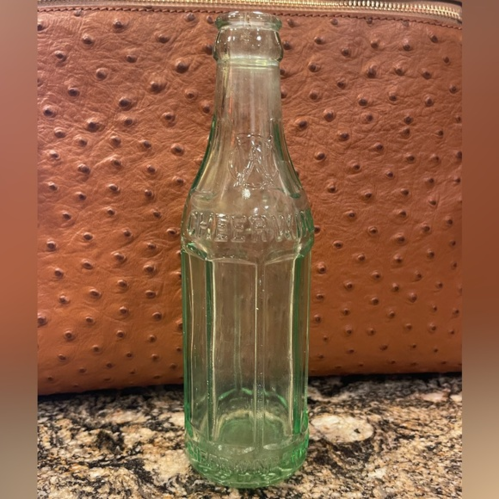 Cheerwine Soda Bottle Salisbury NC 6‎ Fluid Oz 8 Panel Octagonal Vintage